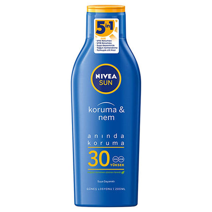 NIVEA Sun SPF 30 Sunscreen Lotion: 48H Moisturizing UVA UVB Protection, Water Resistant, Ocean Friendly - Sensitive Skin Sun Protection