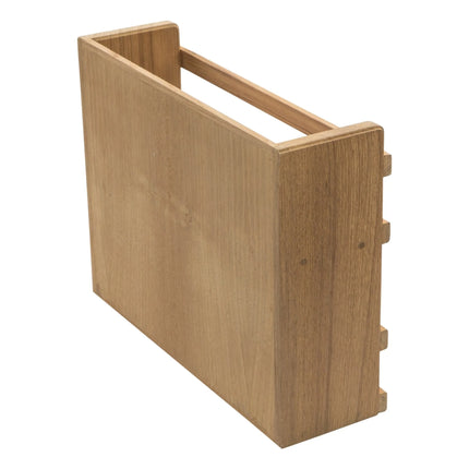 Wall Mounted Wood Spice Rack Organizer, Brown Finish