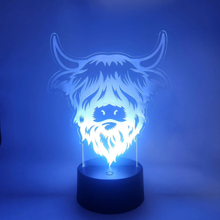 Highland Cow LED Light Lamp | Gifts for Ranchers & Cattlemen