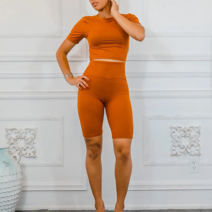 Microfiber Buttery Soft Basic Essential Biker Short Set