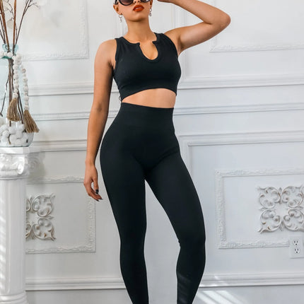 Next Level Ribbed Snatched Active Wear Pant Set