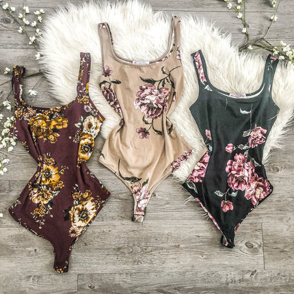 Lola Floral Bodysuit Black