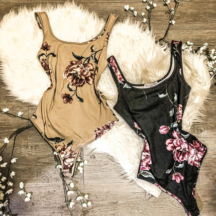 Lola Floral Bodysuit Black