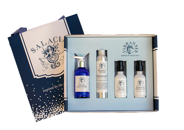 Vibransea Skincare Gift Set | Hydrating Seaweed Face Care for Mature Skin