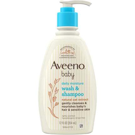 Aveeno Baby Wash And  Shampoo, Lightly Scented  12 Oz