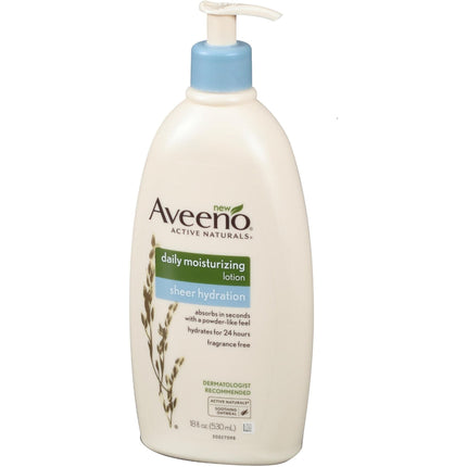 Aveeno Daily Moisturizing Body Lotion, Soothing Oat & Rich Emollients, Fragrance-Free, 18 fl. oz