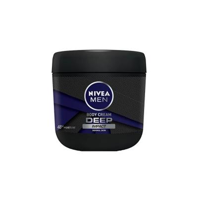 Nivea Men Deep: 400ml Hand & Body Lotion - Moisturizing Cream with Woody Spicy Scent for Normal Skin - Long Lasting Hydration