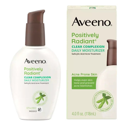 Aveeno Clear Complexion Daily Moisturizer, Pump Facial Moisturizers, 4 oz