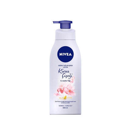 Nivea Cherry Blossom & Jojoba Oil Body Lotion 400ml - Moisturizing, Nourishing, and Hydrating Body Care