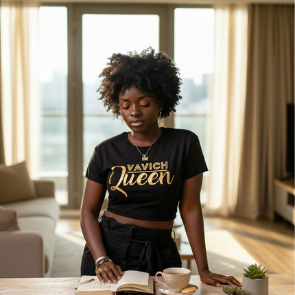 VaVichi Queens Fitted Crop Top