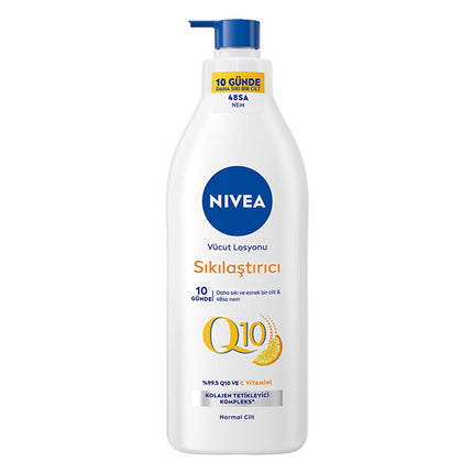 Nivea Q10 Firming Body Lotion with Vitamin C - 48 Hour Moisturization, Dermatologically Tested - 13.53 fl oz