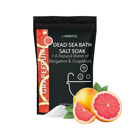 Urbn-cart Grapefruit Dead Sea Bath Salt Soak with Bergamot for muscle soothing and relaxation. Natural minerals.