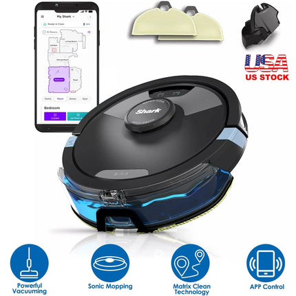 Urbn-cart Shark RV2610WA 2-in-1 AI Robot Vacuum & Mop with Matrix Clean technology and app control.