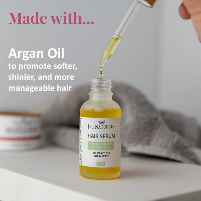 Urbn-cart Natural Vegan Hair Serum with Argan Oil, Lemongrass & Tea Tree for healthier hair and scalp.